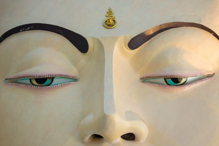 Closeup of buddha sculpture