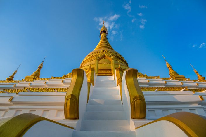 Gold pagoda, Sagaing Hill, Myanmar