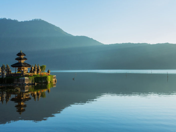 Pura Ulun Danu Bratan at sunrise