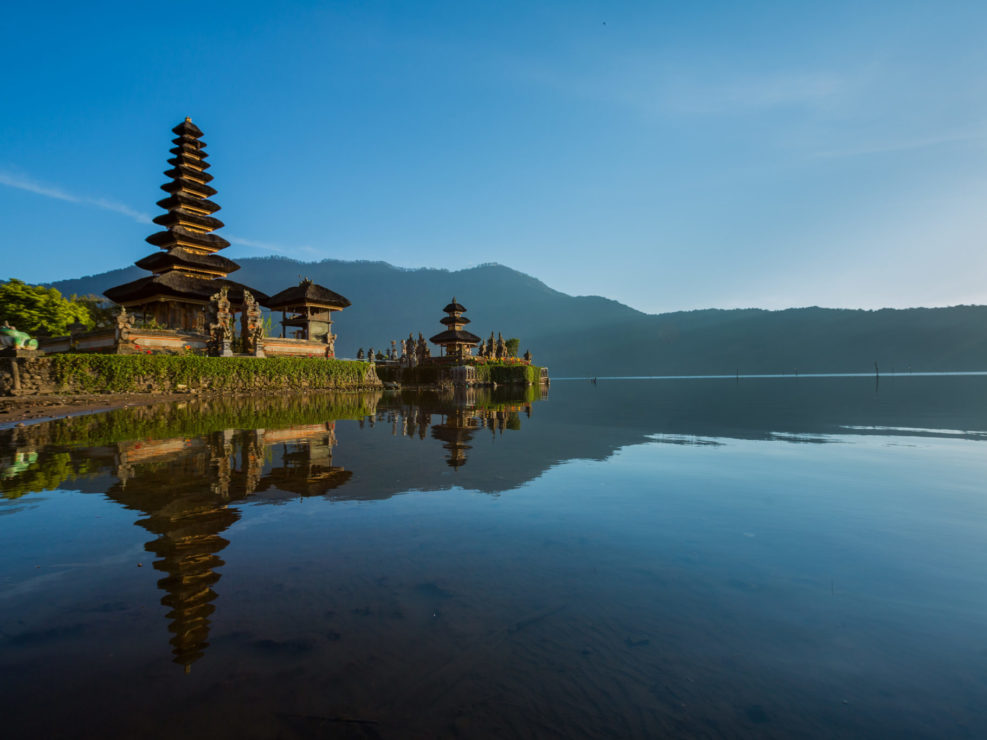 Pura Ulun Danu Bratan at sunrise