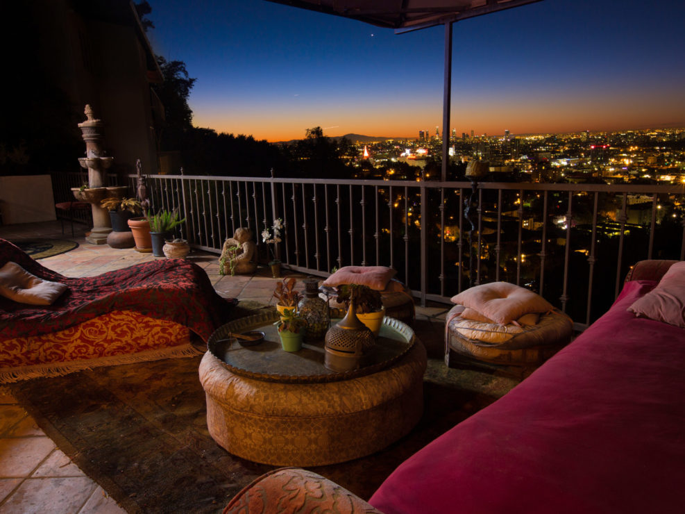 Modern Deck Patio with View at Sunset