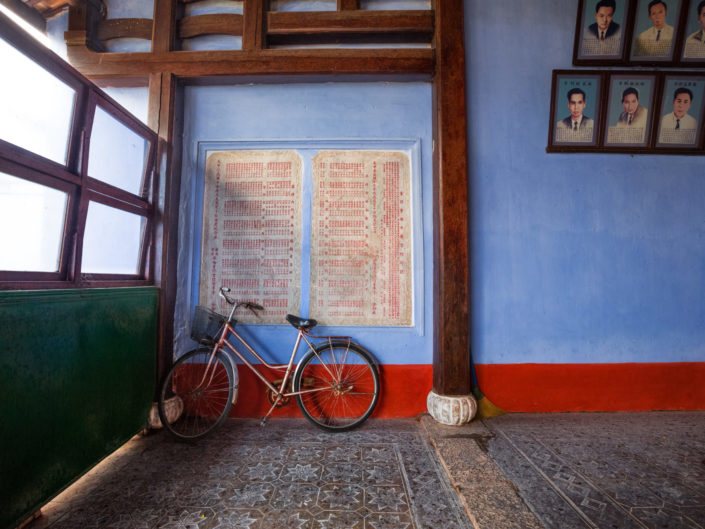 Bicycle against wall in Old City Hoi An, Vietnam