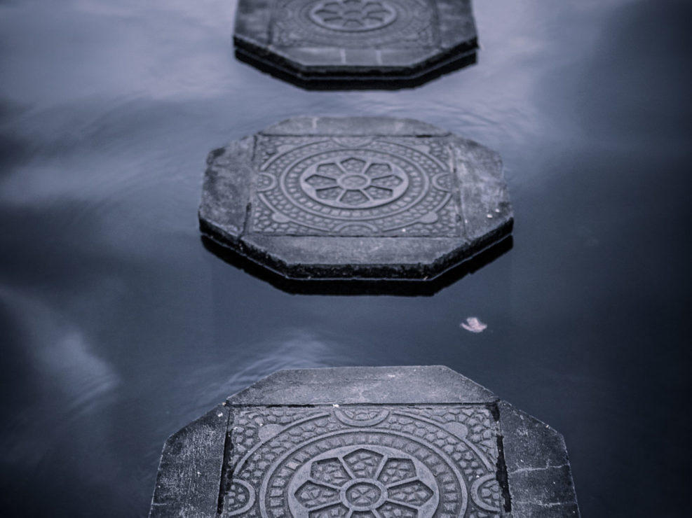 Tirta Gangga Water Palace stone walkway – Bali, Indonesia