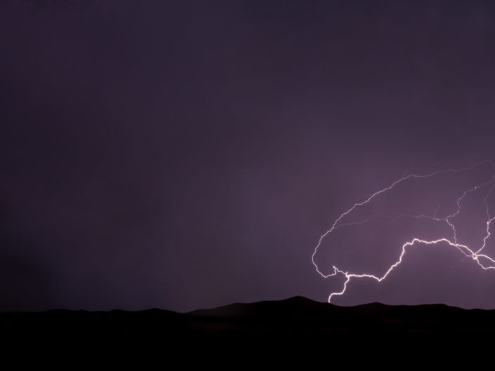 Lighting Bolt at Night