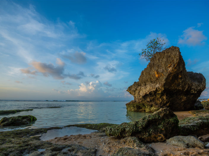 Rocks on Beach in Bali, Indonesia