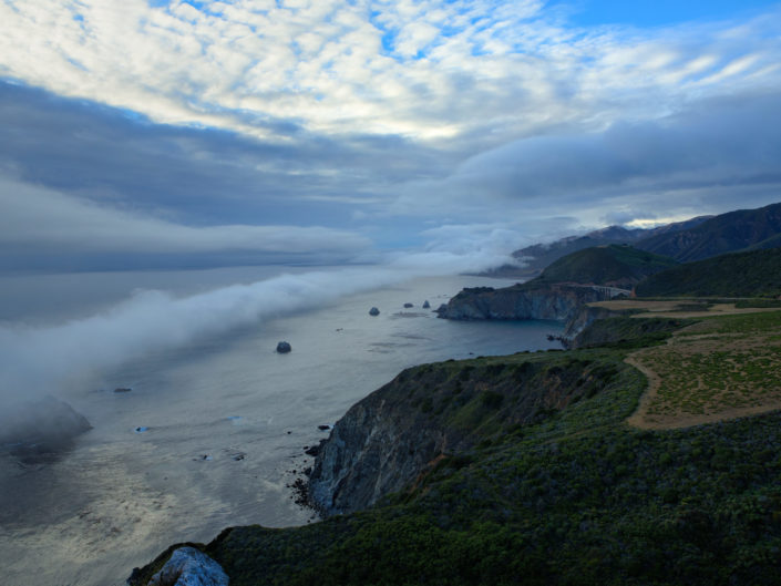 Roll Clouds in Big Sur over Bixby Bridge, California, USA