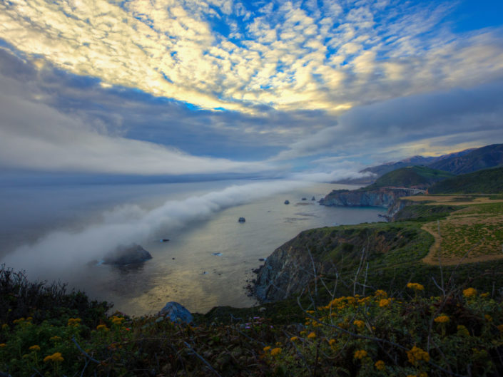 Roll Clouds in Big Sur over Bixby Bridge, California, USA