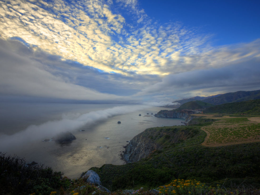 Roll Clouds in Big Sur over Bixby Bridge, California, USA