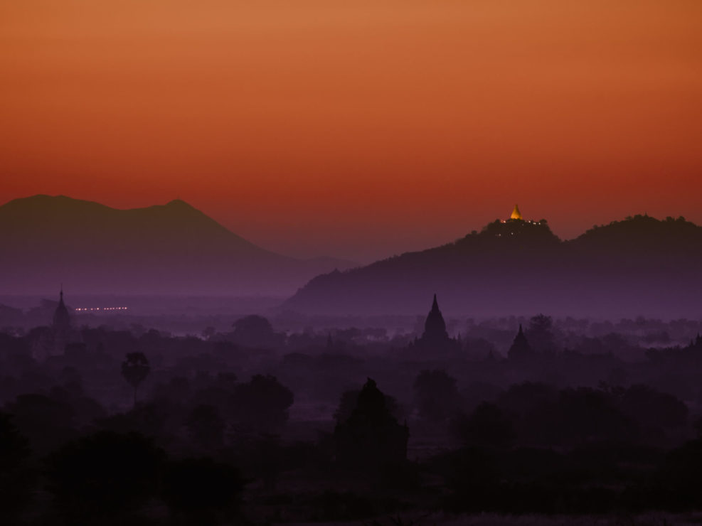 Old Bagan Landscape at Sunset