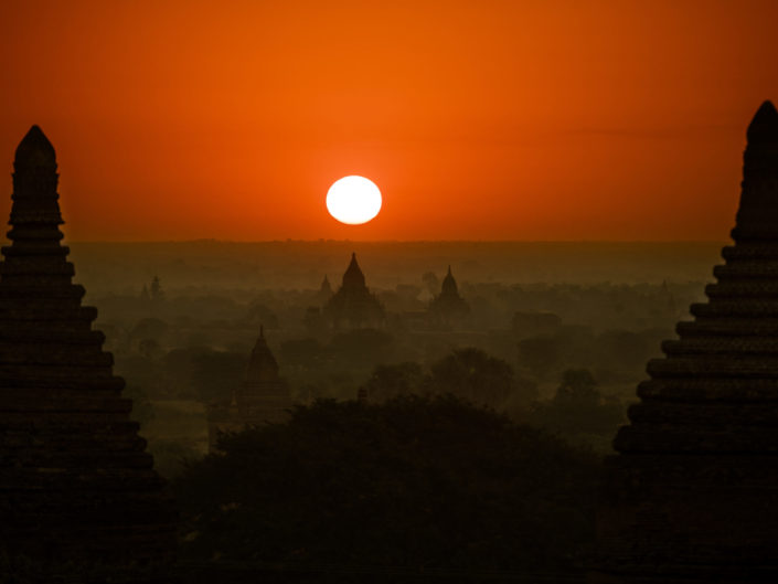 Old Bagan Landscape at Sunset