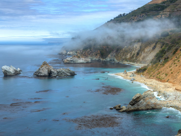 Cliffs next to McWay Falls – Big Sur State Park, California, USA