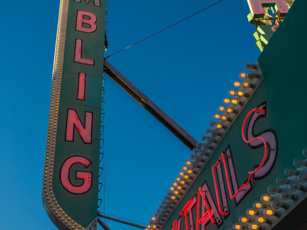 LAS VEGAS, NV – FEB 6, 2016: El Cortez Hotel neon signs