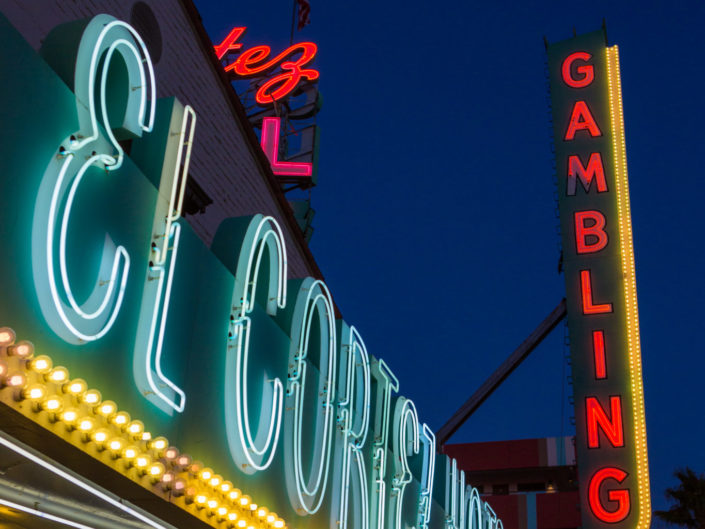 LAS VEGAS, NV – FEB 6, 2016: El Cortez Hotel neon signs