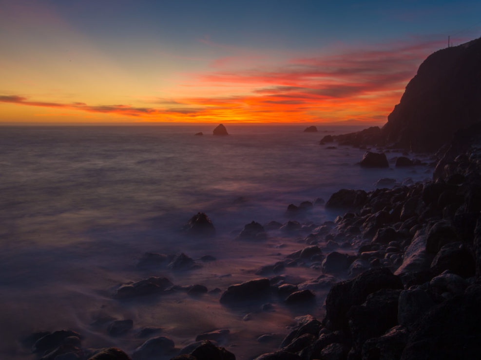 Big Sur coast at sunset