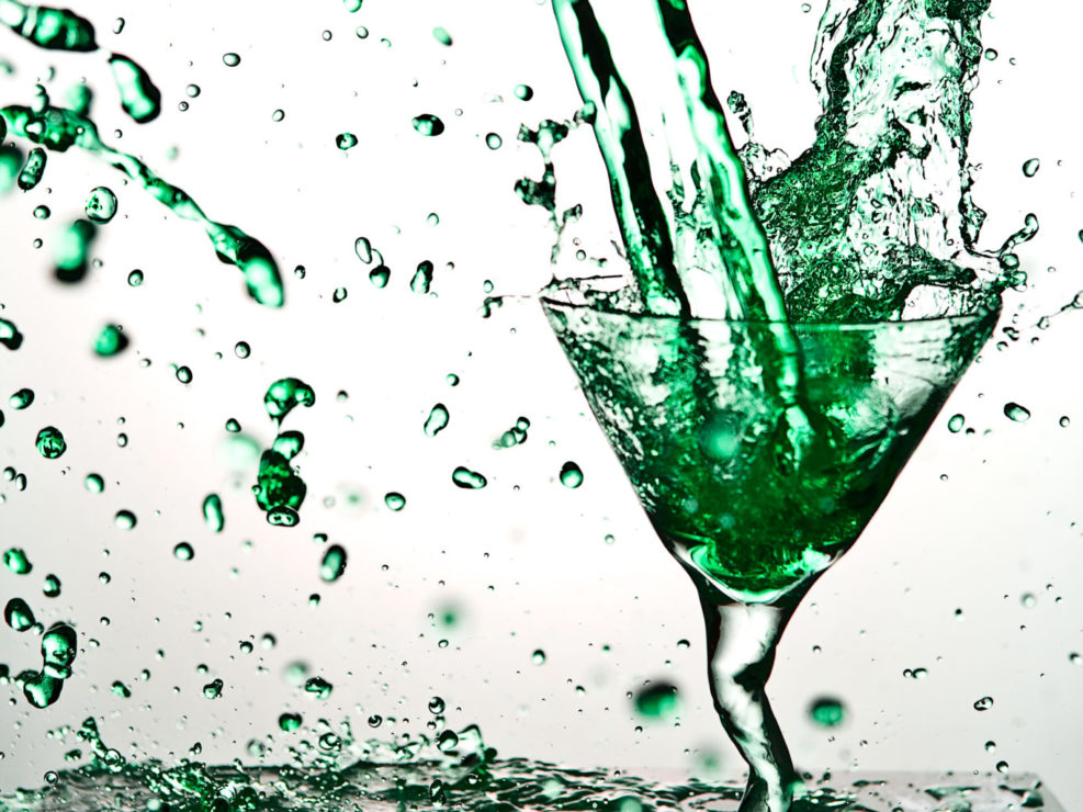 Colorful Alcohol Splash