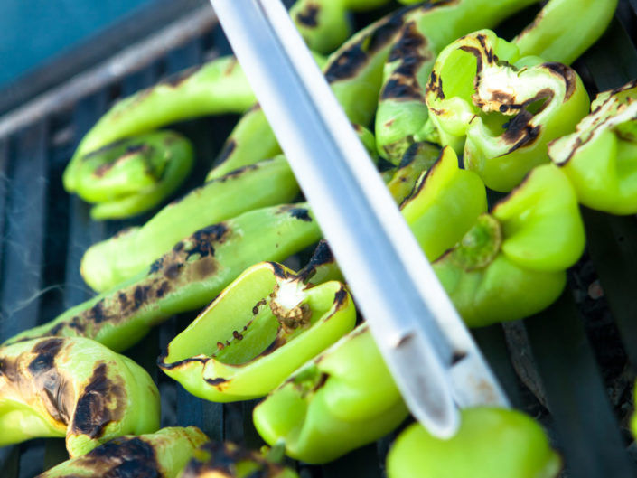 Grilling Green Peppers