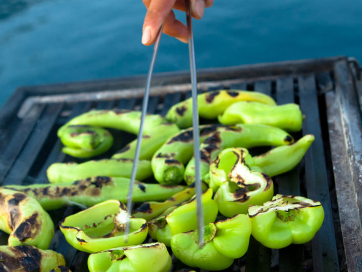 Grilling Green Peppers