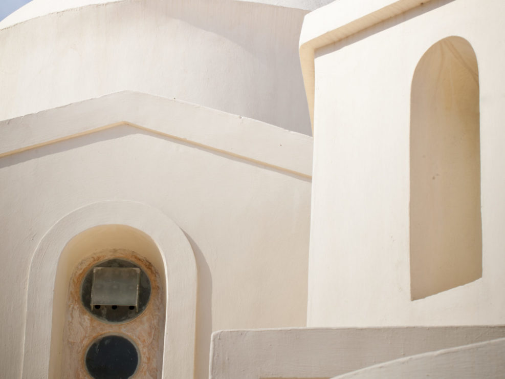 Beautiful White Greek Church on the Island of Syros