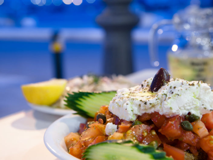 Greek Salad at Outdoor Cafe – Naxos, Greece