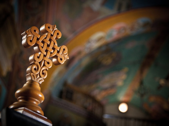 Cross Greek Orthodox Church Interior – Naxos