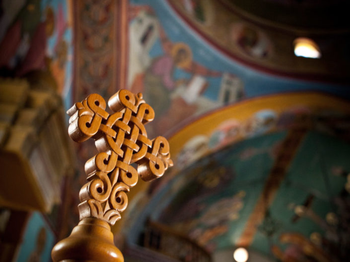 Cross Greek Orthodox Church Interior – Naxos