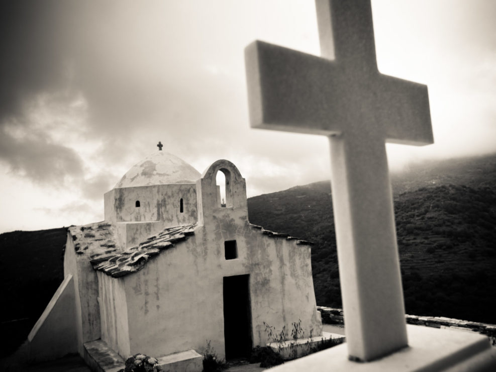 Greek Church and Cross – Naxos Island