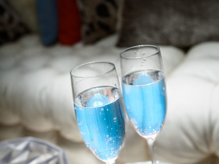 Blue Champagne Glasses