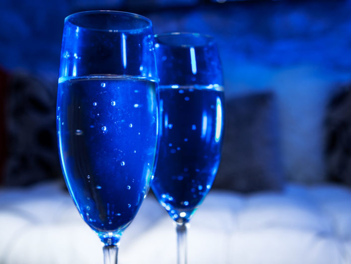 Blue Champagne Glasses