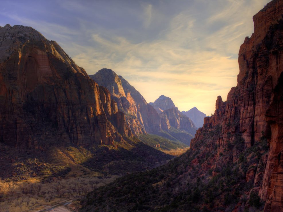 View of Zion Canyon National Park from Angel’s Landing Trail