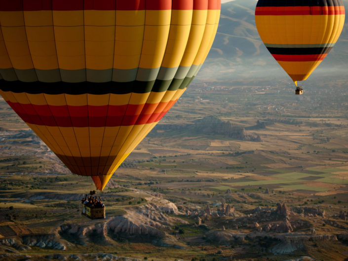 Hot Air Balloons Over Cappadocia, Turkey