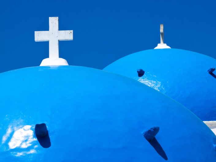 Greek Church and Cross – Santorini