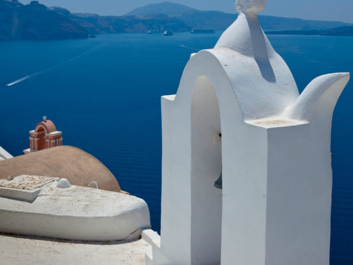 Greek Church and Cross – Santorini