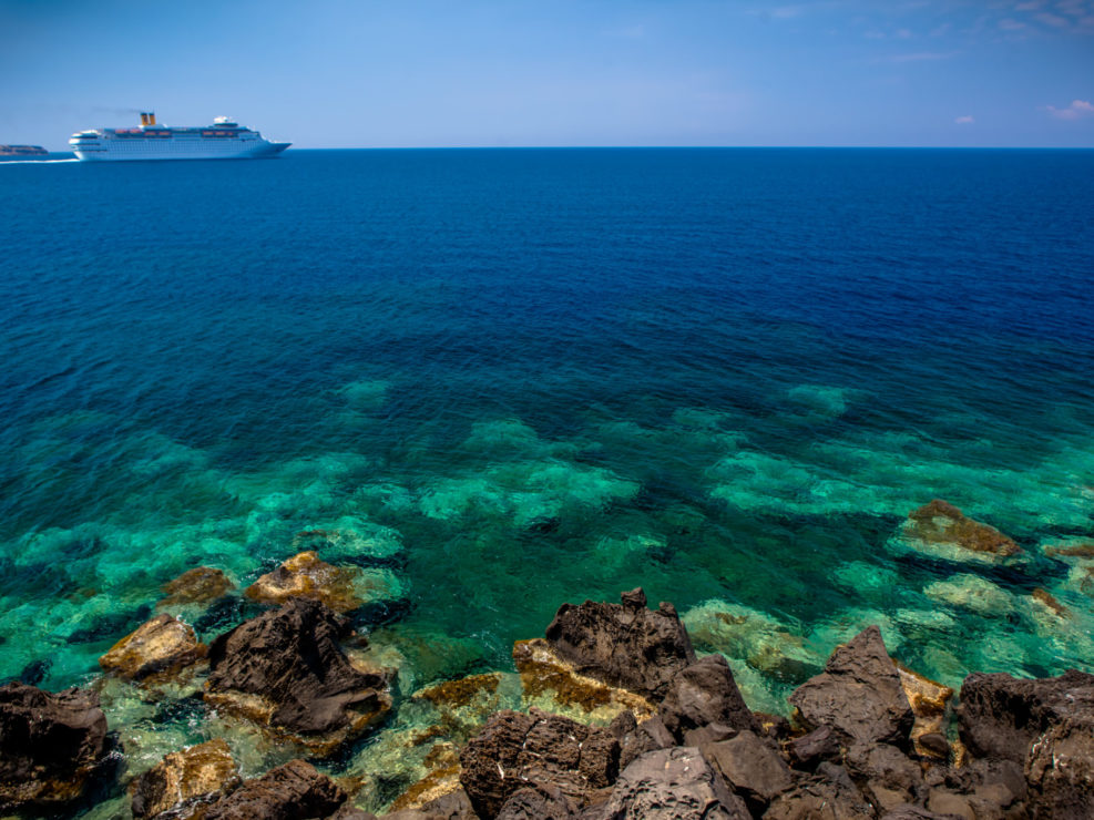 Cruise Ship Beyond Reef