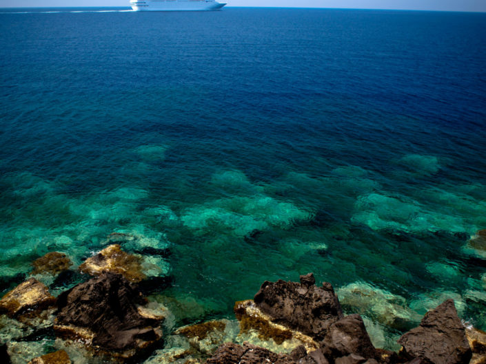 Cruise Ship Beyond Reef