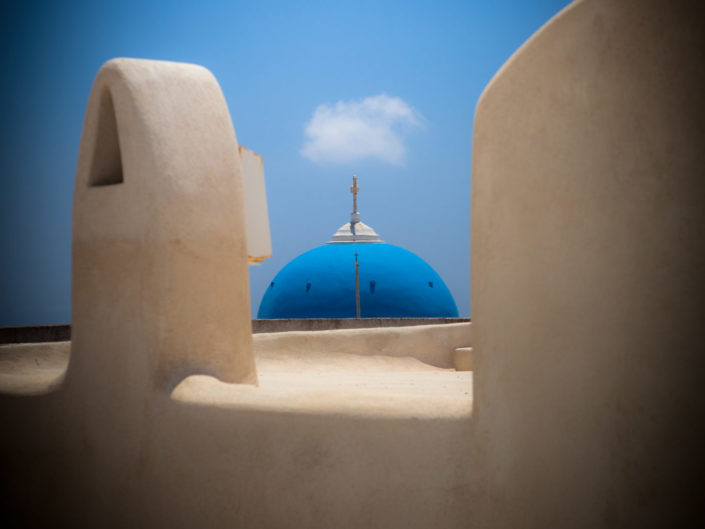 Greek Church and Cross – Santorini