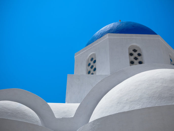 Greek Church and Cross – Santorini