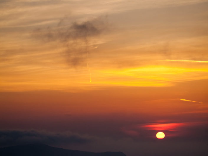 Misty Sunset over Greek Islands