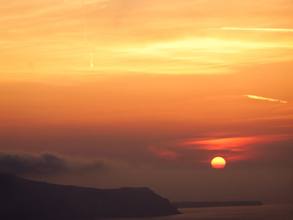 Misty Sunset over Greek Islands