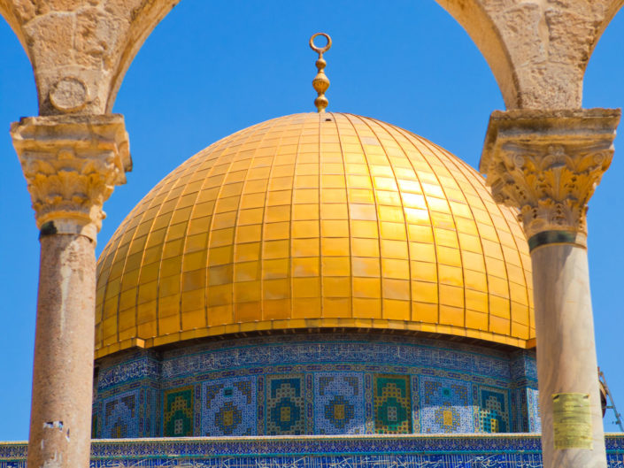 Muslim man at the Dome of the Rock