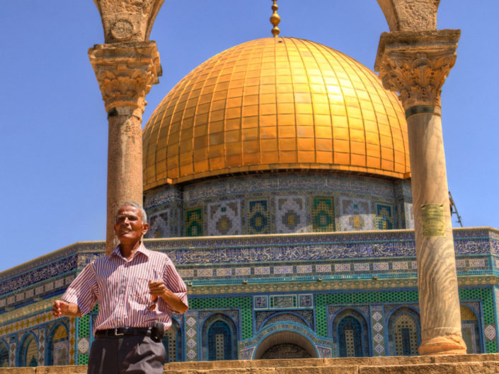 Muslim man at the Dome of the Rock