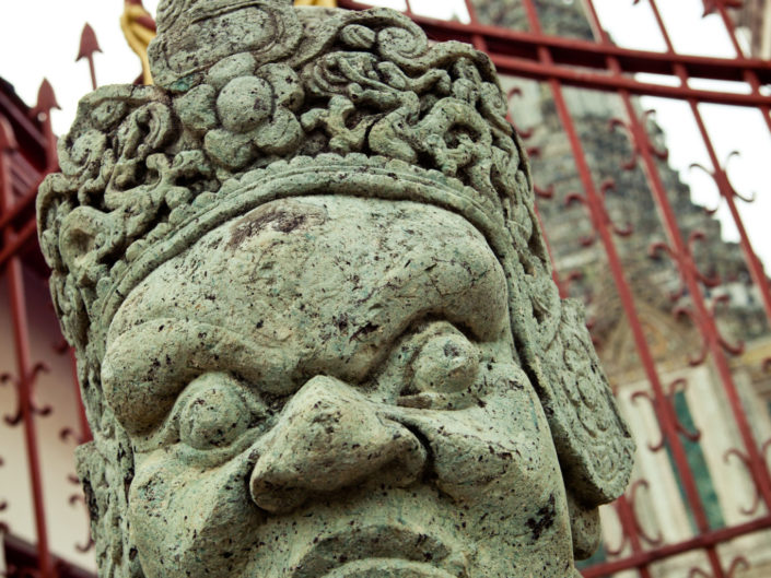 Stone Guard Statue at Wat Arun – Bangkok Thailand