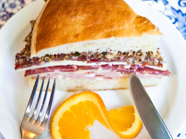 Sandwich on Cafe Table