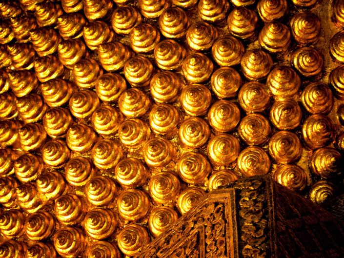 Wat Pho Reclining Buddha Head Detail – Bangkok, Thailand