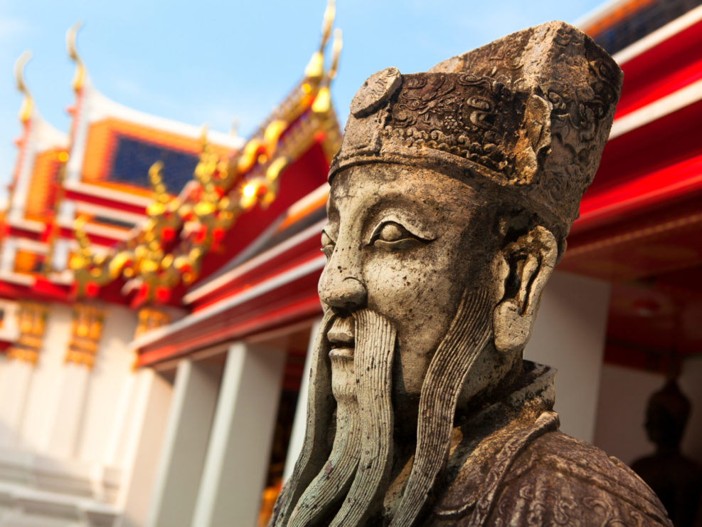 Stone Guard Statue at Wat Pho – Bangkok, Thailand