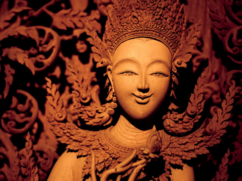 Wood Carved Buddha