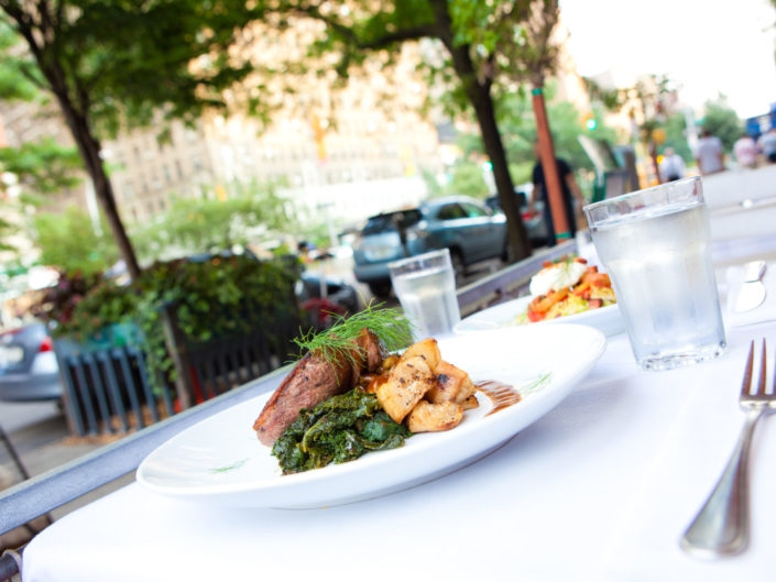 Duck Breast Dish at Outdoor Cafe