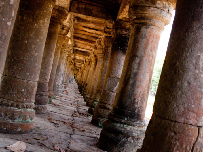 Ruined Stone and Pathway at Angkor Wat, Cambodia