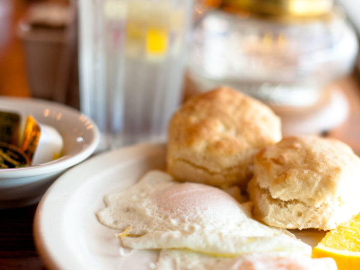 American Breakfast with Biscuits