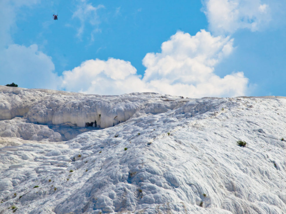 Paraglider over Pamukkale Travertines – Turkey