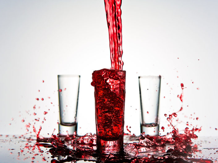 Colorful Alcohol Splash